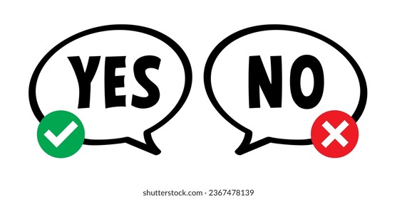 Yes or no sign. do's en don'ts or do and don't, check mark. Compliments, Vector do and dont checklist, okey, yes, like hand thumb up or thumbs down. Unlike or dislike compliment. Good finger.