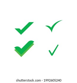 Yes and no sign icon, check mark and cross. Vector illustration eps 10.