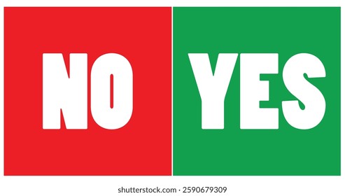 yes, no or yes no sign vector icon on white background
