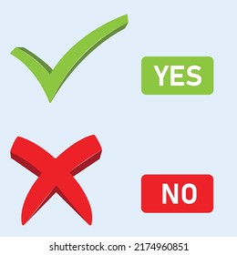 yes and no simple vector design