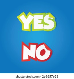 Yes and No Stickers
