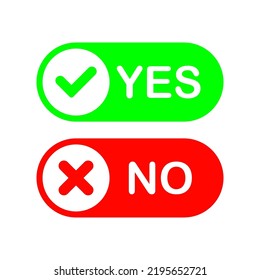 Yes And No Toggle Switch Button Icon