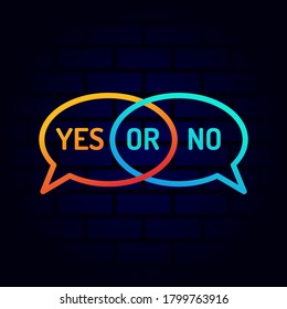 Yes Or No Vector Background Template. This Graphic With Choice Symbol. Suitable For Vote, Like And Survey.