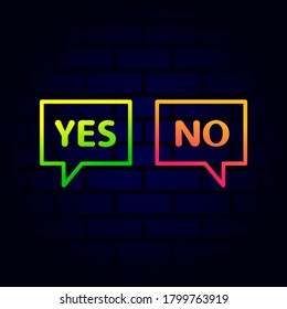 Yes or no vector background template. This graphic with choice symbol. Suitable for vote, like and survey.