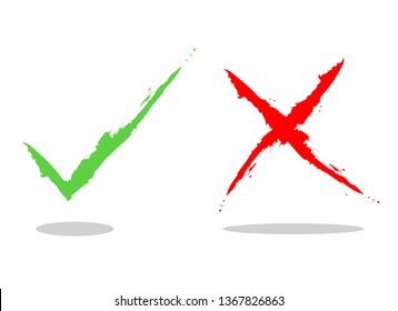 yes no vector graphic design