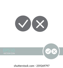Yes or No vector icon.