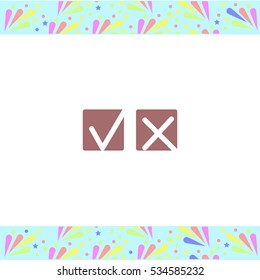 Yes or No vector icon on white background. Isolated illustration. Business picture.