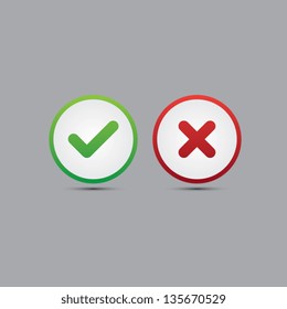 Yes or No Vector Icons