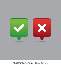 Yes or No Vector Icons