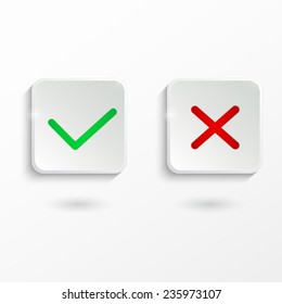 Yes or No vector icons