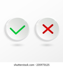 Yes or No vector icons