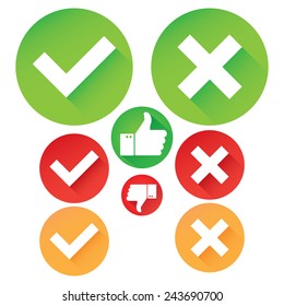 Yes or No Vector Icons