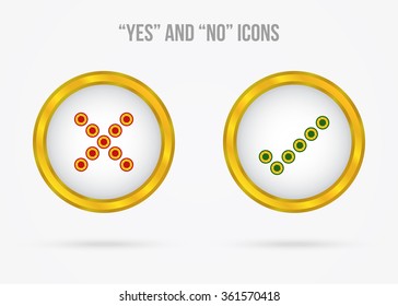 Yes and no vector icons