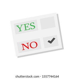 Yes No vector illustration icon. red and green. choose icon. grey icon.Eps 10.