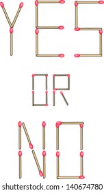 "Yes or No" word by match.