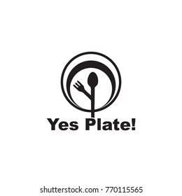 "yes plate" icon logo