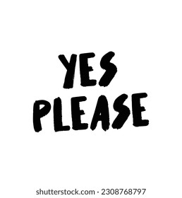 ¡Sí, por favor! Texto y gráfico sobre fondo blanco.