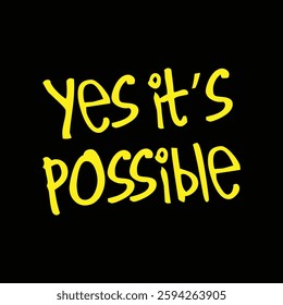 yes it’s possible text on black background.