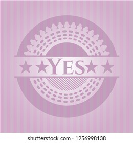 Yes retro pink emblem