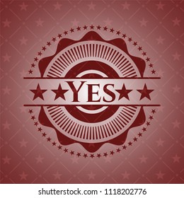 Yes retro red emblem