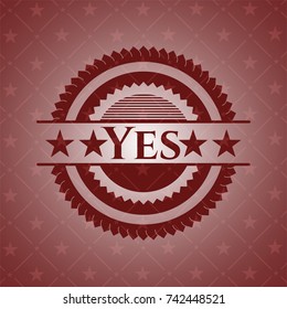 Yes retro red emblem