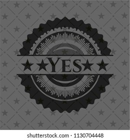 Yes retro style black emblem