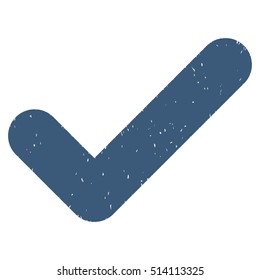 Yes rubber seal stamp watermark. Icon vector symbol with grunge design and dust texture. Scratched blue ink sticker on a white background.
