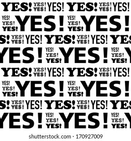 "Yes!" Seamless Pattern