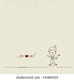 Yes she loves me card