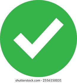 Yes sign, Green Check mark icon, Tick mark, YES button, Done icon, tick symbols, checklist signs, approval icon