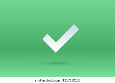 Yes sign. Paper speech bubble, cloud talk and message with sign Yes and shadow. White paper isolated cloud talk silhouette. Elements for speech, message, social network, web. Vector Illustration