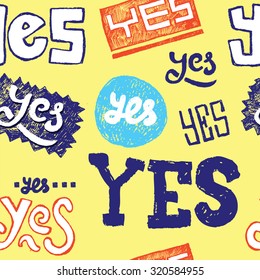 Yes sign. Seamless background