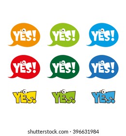 Yes sign in speech bubble