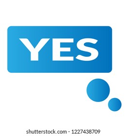 YES sign,label.YES speech bubble. YES tag sign,banner