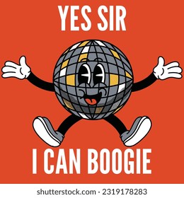 Yes Sir I Can Boogie With Disco Groovy Character Design