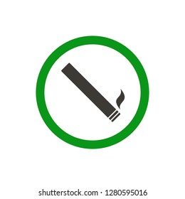 Yes Smoking Area Sign Icon Symbol Logo Template