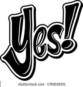 Yes! Text lettering in fun bubble typography style.