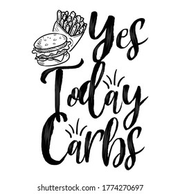 Yes today carbs with vegetable illustration