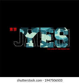 YES Tokyo typography graphic design, for t-shirt prints, posters and other uses