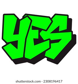 Sí Typography Patch V77 Patch Streetwear, Urban Design Black and White Colors Patch Uso comercial