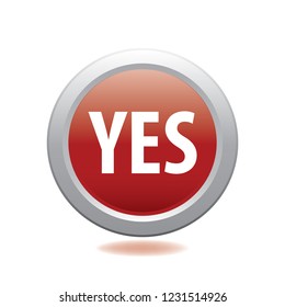 Yes vector button, web design element
