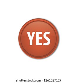 Yes vector button, web design element