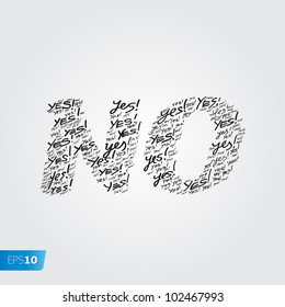 Yes or No?  vector Eps 10 illustration.