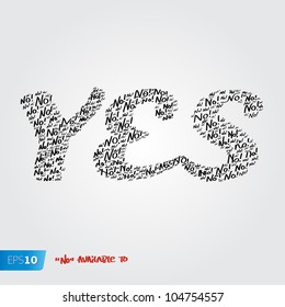 Yes or No? vector Eps 10 illustration.