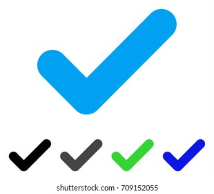 Yes vector icon. Style is a flat graphic symbol in black, grey, blue, green color versions. Designed for web and mobile apps.