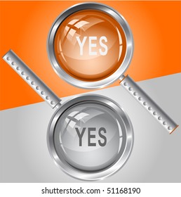 Sí. Vidrio de aumento vectorial.