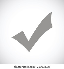 Yes web black icon on a white background. Vector symbol