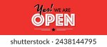 Yes we're open on color background
