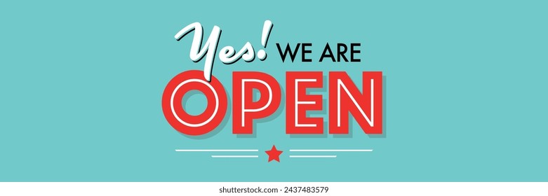 Yes we're open on color background