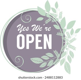 yes we're open sign ready to print
